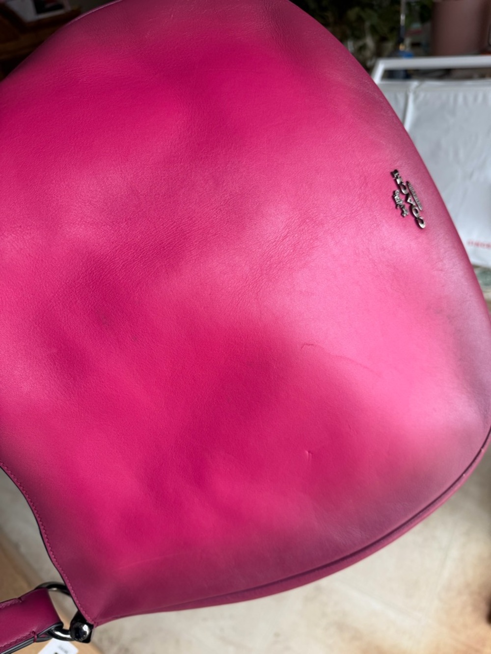 Coach Leather Hobo Bag in Berry Pink - Picture 8 of 8